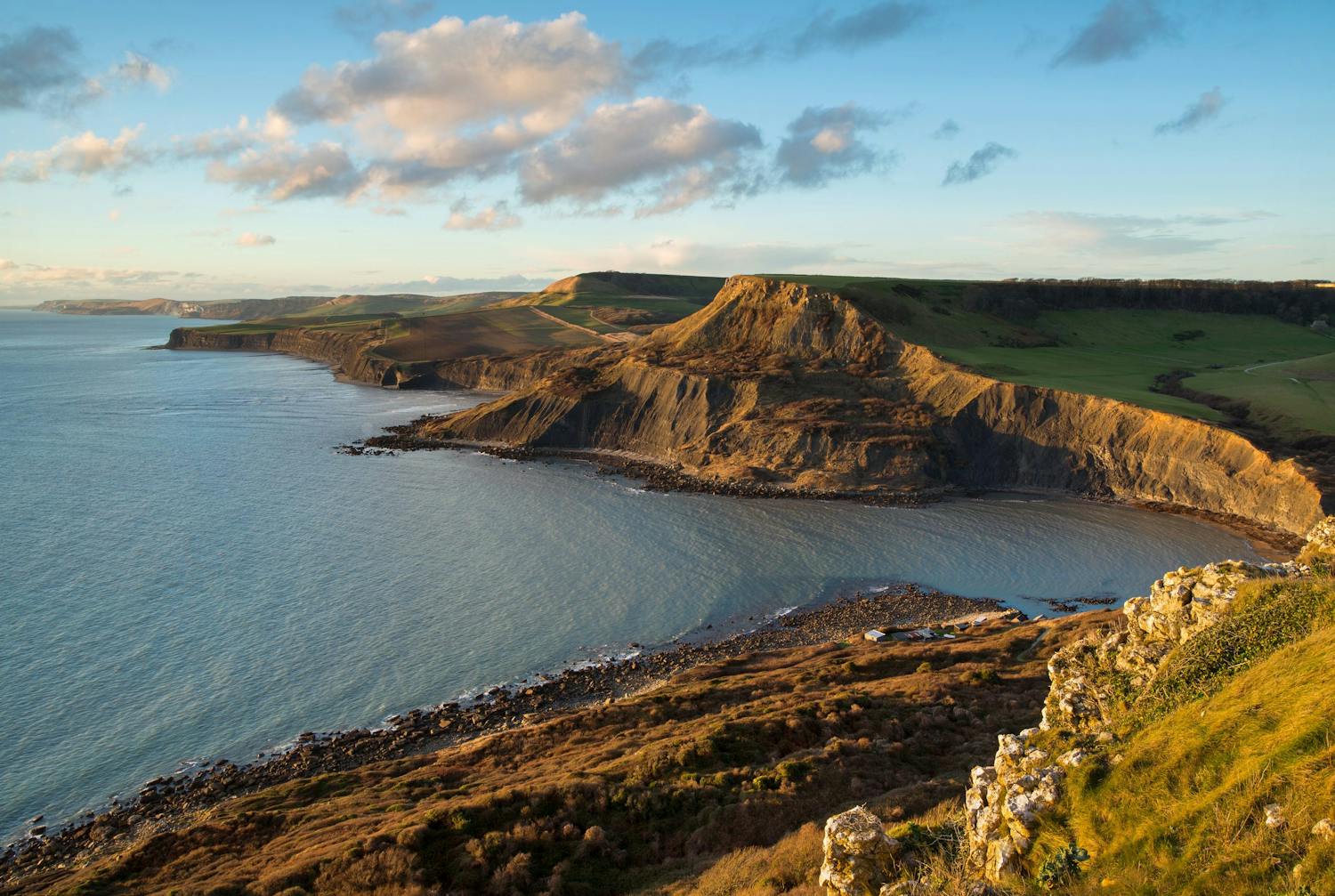 Vakkert landskapsbilde den gylne time